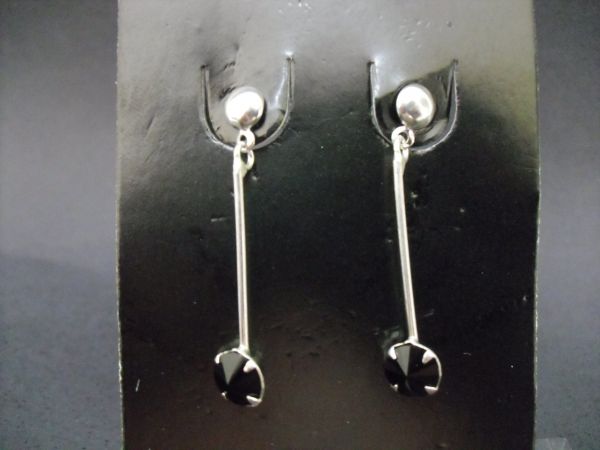 BRINCO EM PRATA PEDRAS DE STRASS PALITO  CB 2085654