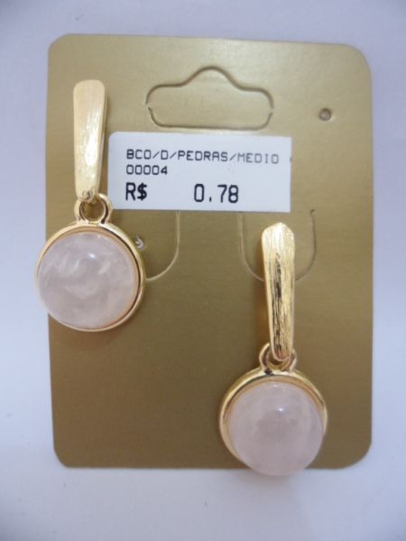 BRINCO FOLHADO A OURO ROSA 2100231