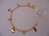 PULSEIRA FOLHADA A OURO BERLOQUE GOTA  CB 1821141