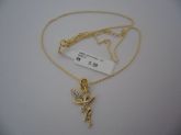 GARGANTILHA FOLHADA A OURO SININHO  CB 81848