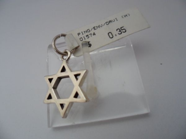 PINGENTE DE PRATA ENVELHECIDA DAVI  CB 2079967