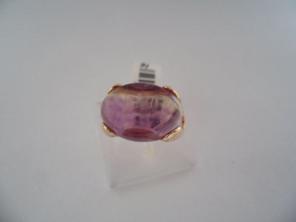 ANEL FOLHADO A OURO OVAL 1100531