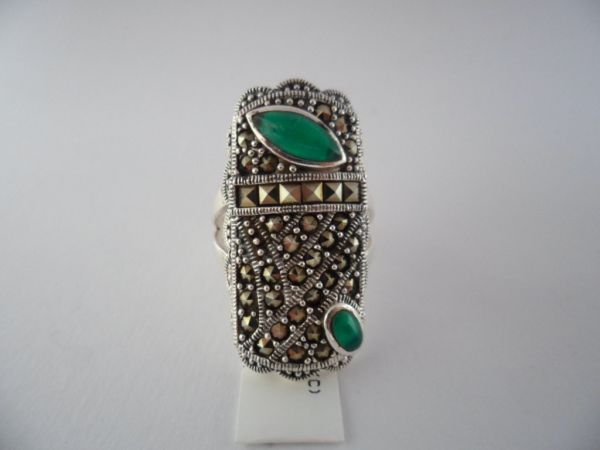 ANEL DE PRATA PEDRA MARCASSITA CB 2075068
