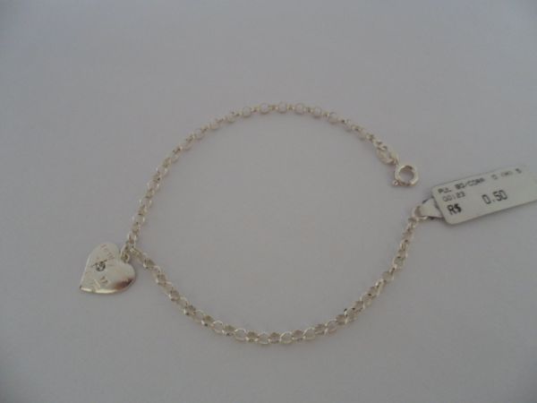 PULSEIRA DE PRATA BERLOQUE CORAÇAO CB 2060415