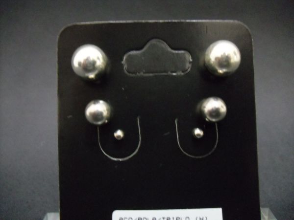Brinco de Prata Bola BLTriplo cb 2094403