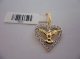 PINGENTE FOLHADO A OURO E.SANTO CORACAO 38001
