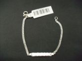 Pulseira Prata Chapinha Infantil Elos cb 2093734