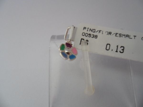 PINGENTE DE PRATA FLOR ESMALTADA  CB 2067193