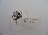 ANEL DE PRATA ZIRCONIA MARCASSITA CORAÇAO  CB 54020