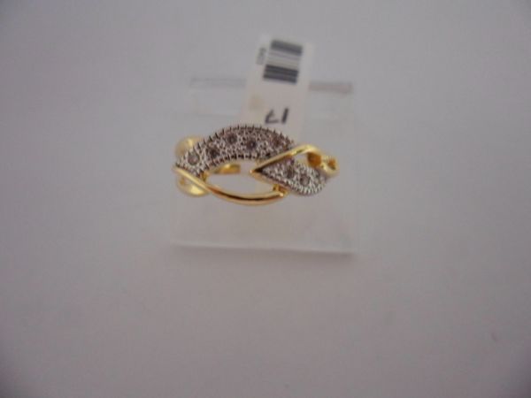 ANEL FOLHADO A OURO ENTRELAÇADO 6403