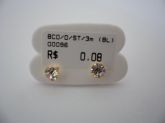 BRINCO FOLHADO A OURO STRASS 3MM  CB 4980