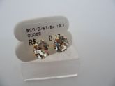 BRINCO FOLHADO A OURO STRASS 8MM  CB 2820
