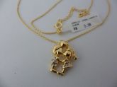 GARGANTILHA FOLHADA A OURO CASAL NAMO  CB 81577
