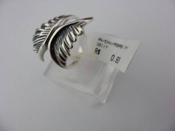 ANEL DE PRATA ENVELHECIDO ASAS  CB 14492235
