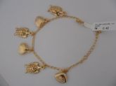 PULSEIRA FOLHADA A OURO BERLOQUE CONCHAS  CB 18221281