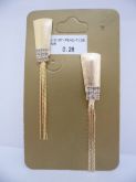 BRINCO FOLHADO A OURO STRASS PENDENTE FIOS CB 1101