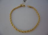 Pulseira Folhada a Ouro Cordao Fn cb 2089386