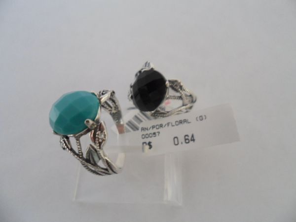 ANEL DE PRATA PEDRAS FLORAL  CB 24001