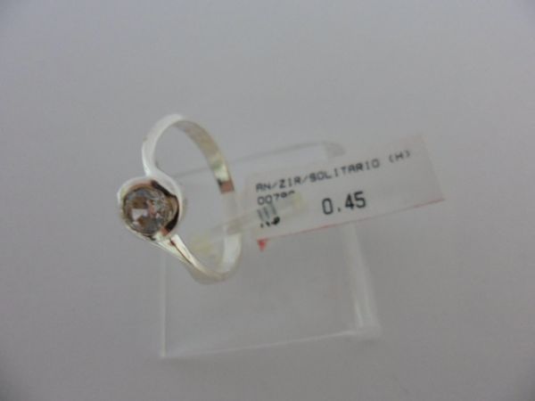 ANEL DE PRATA ZIRCONIA SOLITARIO 1 CB 2070247