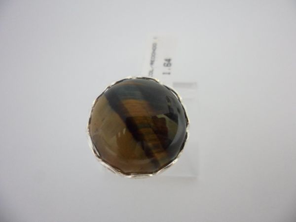 Anel Prata Pedra Natural Redondo Trabalhado 2080000