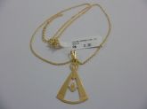 GARGANTILHA FOLHADA A OURO APARECIDA CB 81581