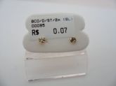 BRINCO FOLHADO A OURO STRASS 2MM CB 4970