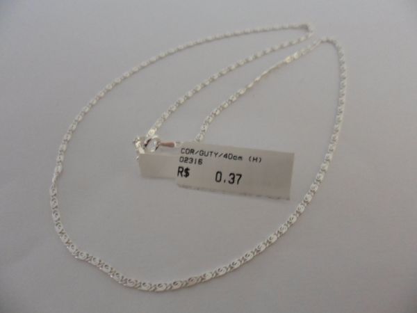 CORRENTE DE PRATA GUTY 40CM  CB 2087085