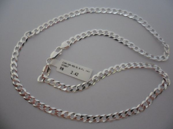 CORRENTE PRATA GRUMET 55CM 5,5MM CB  2072111