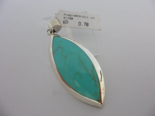 PINGENTE DE PRATA NACA OLHO TURQUESA  CB 2082394