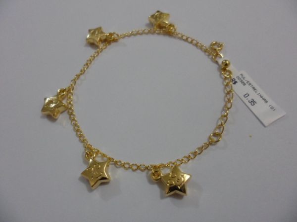 PULSEIRA FOLHADA A OURO ESTRELINHAS CB 1822023