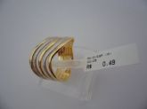 ANEL FOLHADO A OURO DIAMANTADO  CB 62400