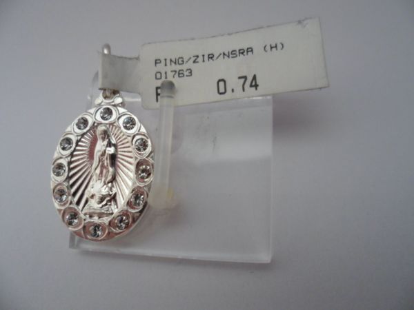 PINGENTE DE PRATA ZIRCONIA NOSSA SENHORA  CB 2082738