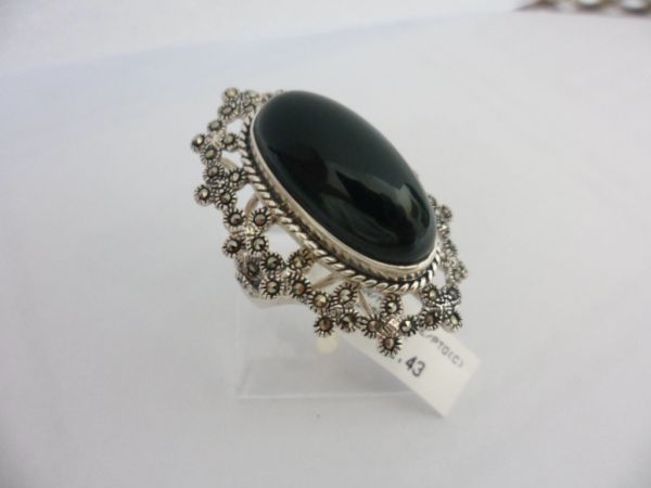 ANEL DE PRATA MARCASSITA PEDRAS ESP CB 2063782