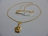 GARGANTILHA FOLHADA A OURO FACE CAVEIRA CB 81667