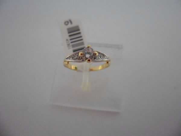 ANEL FOLHADO A OURO INF SOLITARIO FLOR 43301