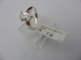 ANEL DE PRATA ZIRCONIA SOLITARIO GOTA  CB 2080895