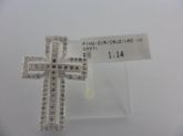 PINGENTE DE PRATA ZIRCONIA CRUZ CB 35450