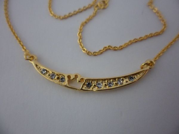 GARGANTILHA FOLHADA A OURO BARCA M CB 81904 OK