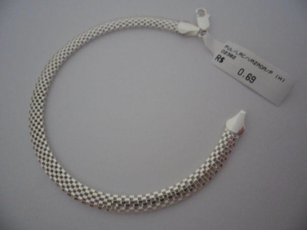 Pulseira de prata Lacraia Vazada Peq  CB 2087924