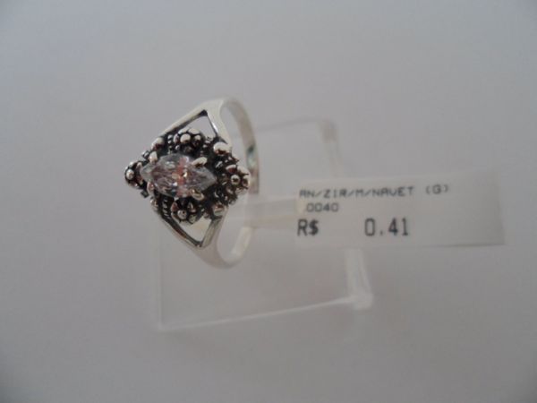 ANEL DE PRATA ZIRCÔNIA MARCASSITA NAVET  CB 6900