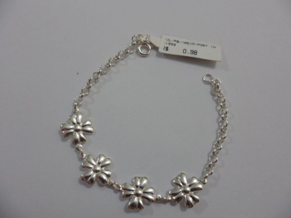 PULSEIRA EM PRATA TREVO 4 FOLHAS CB 2085821 o