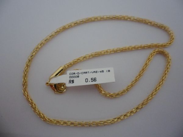 CORRENTE BANHADA A OURO CARTIER VAZADA 45CM CB 41645