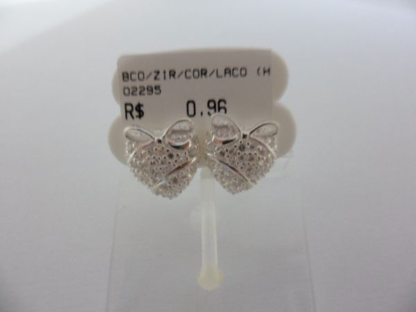 BRINCO ZIRCONIA CORAÇAO LAÇO CB 30690