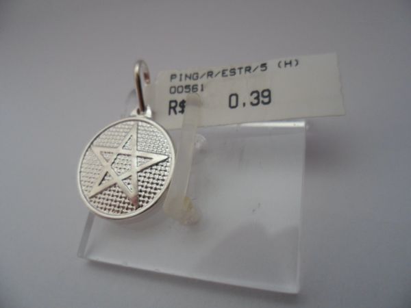 PINGENTE DE PRATA ESTRELA 5 PONTAS  CB 2067568