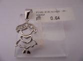 PINGENTE DE PRATA ZIRCONIA MENINA  CB 2080505