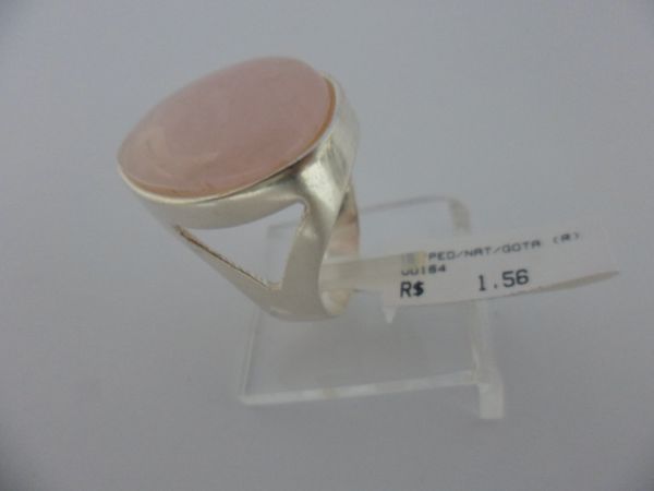 Anel Pedra Natural Gota Rosa 2084114
