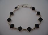 Pulseira Prata Pedras Naca Preta 2077611