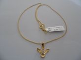 GARGANTILHA FOLHADA A OURO POMBA STRASS CB 81119