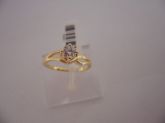 ANEL FOLHADO A OURO SOLITARIO QUADRADO 72201