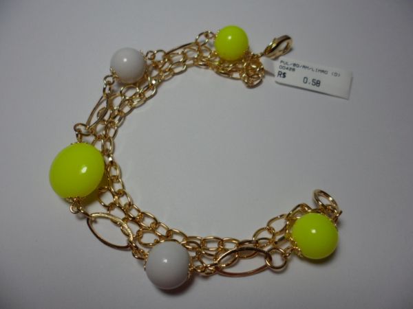 PULSEIRA FOLHADA OURO AMARELO LIMAO CB 182261